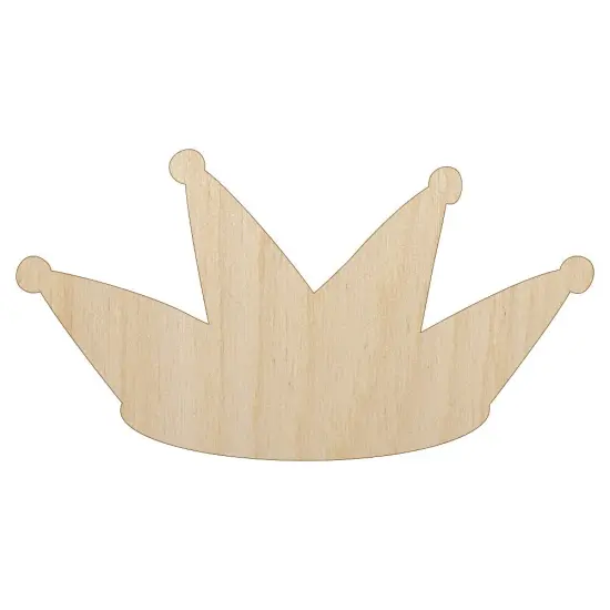 Jester Crown Hat Unfinished Wood Shape Piece Cutout for DIY Craft Projects {7}