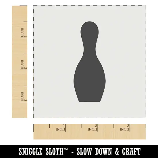 Bowling Pin Solid Wall Cookie DIY Craft Reusable Stencil {5}