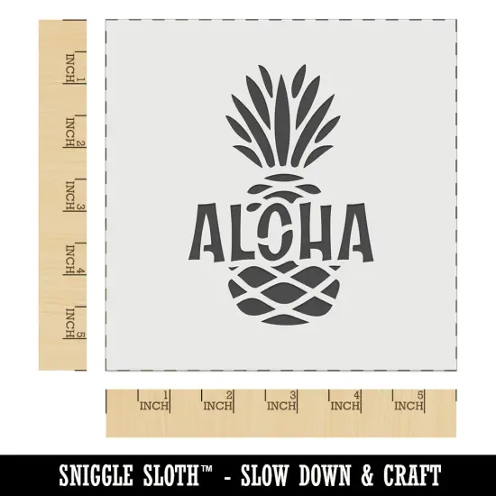 Aloha Pineapple Tropical Fruit Hawaii Wall Cookie DIY Craft Reusable Stencil {1}