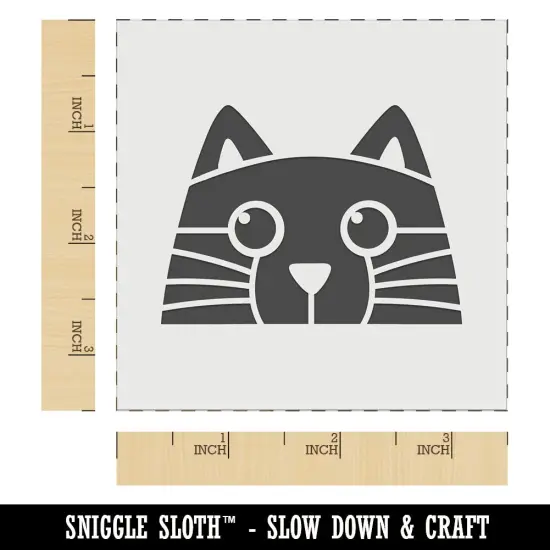 Peeking Black Cat Wall Cookie DIY Craft Reusable Stencil {5}
