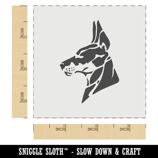 Alert Doberman Pinscher Guard Dog Wall Cookie DIY Craft Reusable Stencil {6}