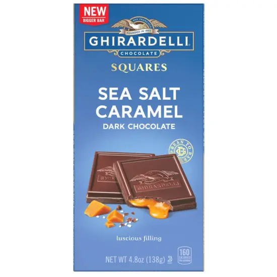 Sea Salt Caramel Squares Bar, 4.8 Oz (Case of 10) {1}