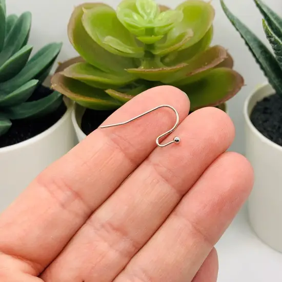 100 or 500 Pieces: Antique Silver Rhodium Shepherd Fish Hook Earring Wires {3}
