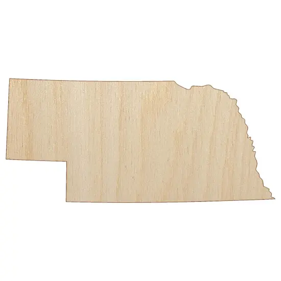 Nebraska State Silhouette Unfinished Wood Shape Piece Cutout for DIY Craft Projects {2}