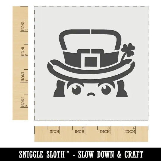 Peeking Leprechaun Saint Patrick's Day Wall Cookie DIY Craft Reusable Stencil {7}