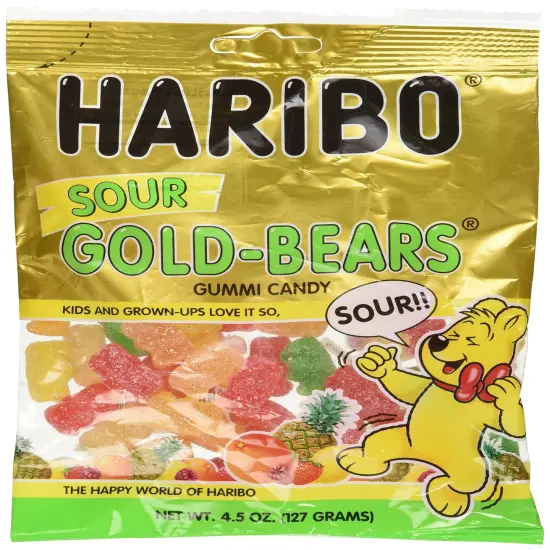 Sour Gold Bears Gummies Bag, 4.5 oz (Case of 12) {1}
