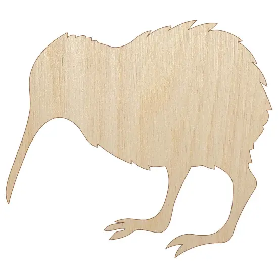 New Zealand Kiwi Bird Unfinished Wood Shape Piece Cutout for DIY Craft Projects {7}