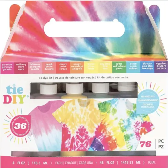 MEDIUM - AC - TIE DIY - VIVID KIT - 4 OZ - 12 COLORS (76 PIECE) 34003376 {4}