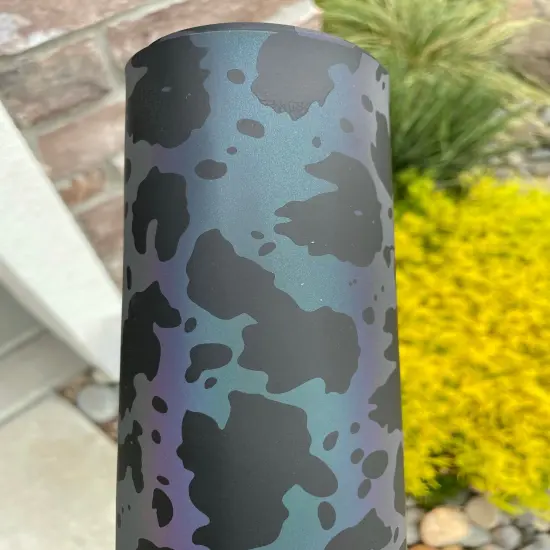 Cow Print Rainbow Reflective Vinyl {2}
