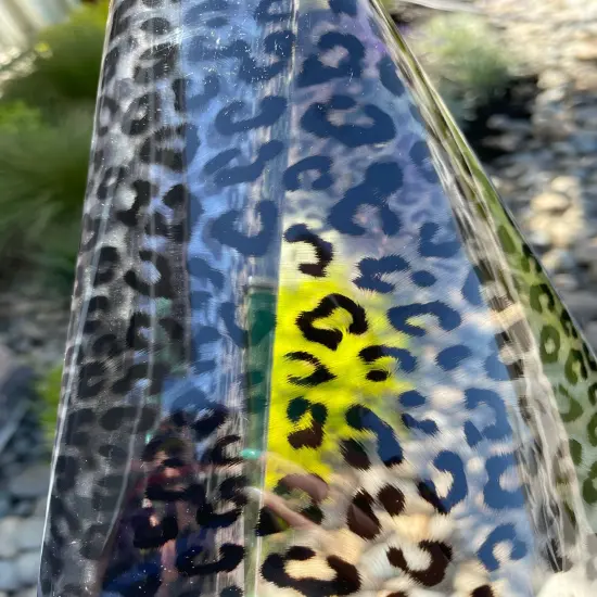 Clear leopard print Vinyl {1}