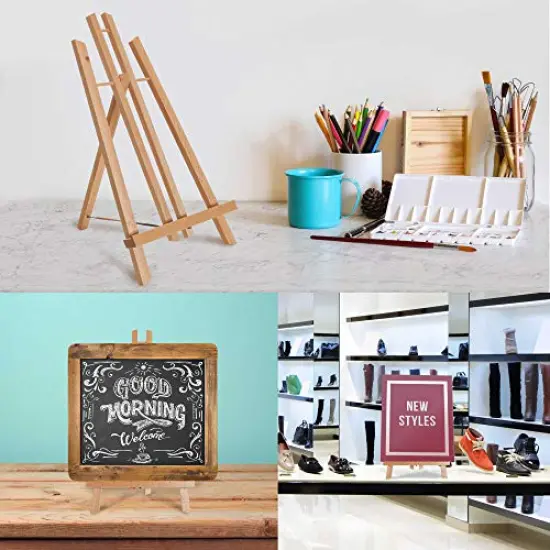 14 inch Tall Medium Tabletop Display A-Frame Easel (1-Each), Accommodates canvas art up to 12" high {3}
