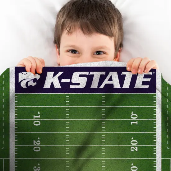 Sleep Squad Kansas State Wildcats Football Field 60” x 80” Throw College Blanket {5}