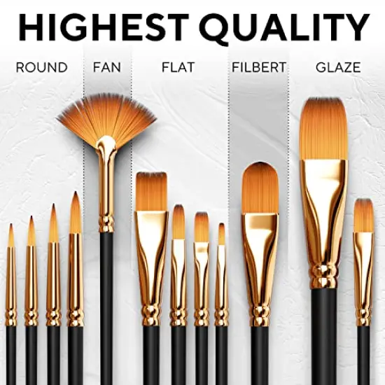 Complete Acrylic Paint Set &ndash; 24х Rich Pigment Colors &ndash; 12x Art Brushes with Bonus Paint Art Knife & Sponge &ndash; for Painting Canvas, Clay, Ceramic & Crafts, Non-Toxic & Quick Dry &ndash; for Kids & Adults {5}