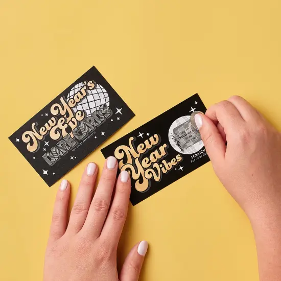 Big Dot of Happiness Disco New Year - Groovy NYE Party Game Scratch Off Dare Cards - 22 Count {3}