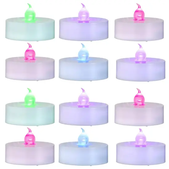 Kitcheniva 12 Battery Operated Color Changing LED Tea Light Candles {1}