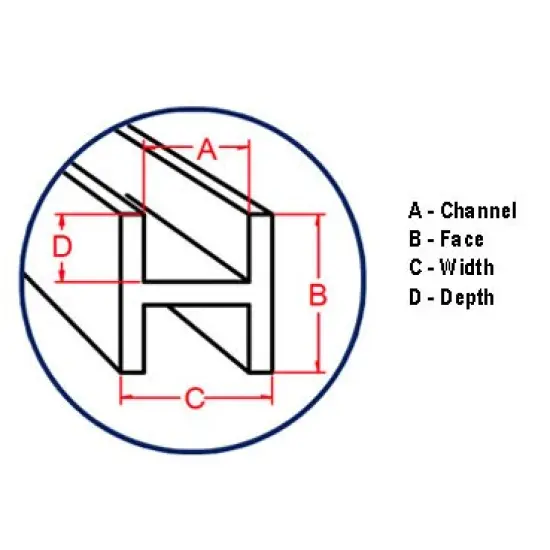 3/8 Flat H Lead Came [FH-46]-6ft {5}