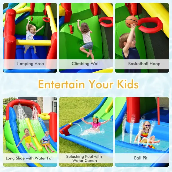 Inflatable Water Slide Kids with Ocean Balls {5}