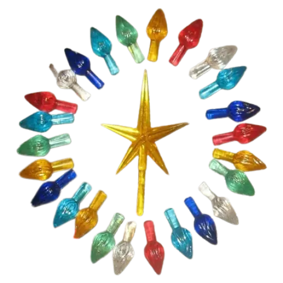 Kitcheniva Ceramic Christmas Tree Bulbs Lights Med/Lar {2}