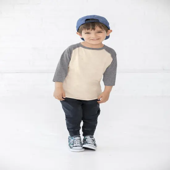 Toddler (Unisex) Raglan Baseball T-Shirt, Various Sizes by Rabbit Skins&reg; {6}