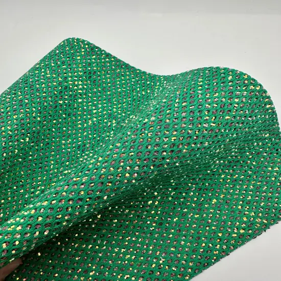 Green Fishnet Glitter Craft Vinyl {1}