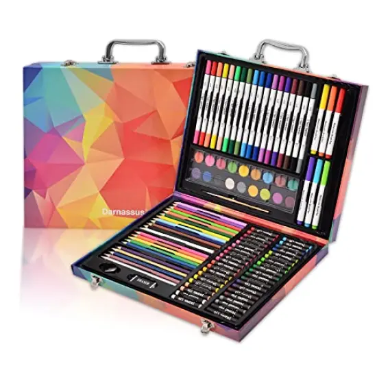 132-Piece Art Set, Deluxe Professional Color Set, Art Kit for Kids and Adult, With Compact Portable Case {1}