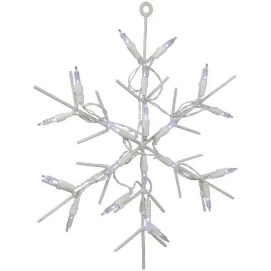 Northlight 13" White LED Lighted Snowflake Christmas Window Silhouette {5}