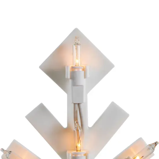 Northlight 15.5" White Lighted Snowflake Christmas Outdoor Window Silhouette {6}