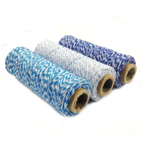 Wrapables Cotton Baker's Twine 4ply 330 Yards (Set of 3 Spools x 110 Yards) for Gift Wrapping, Party Decor, and Arts and Craft (Navy, Blue Grey, Blue) {2}
