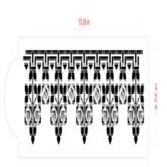 Arts & Crafts Rose Border Cake Stencil Side | C1088 by Designer Stencils | Stencils for Royal Icing, Airbrush, Dusting Powder | {2}