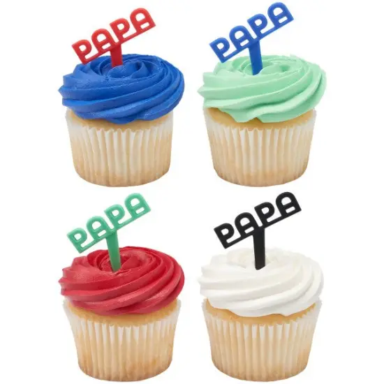 Papa DecoPics Cupcake Decoration, 12ct {4}