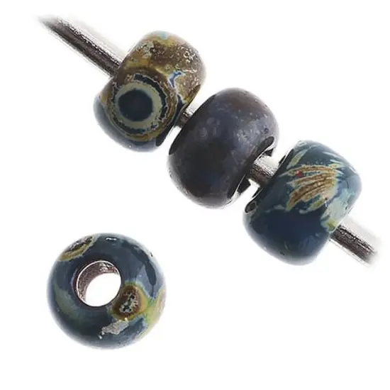 Miyuki 250g Opaque Picasso Round Rocailles Seed Beads, 11/0 Dark Teal #4516 {2}