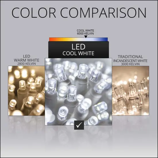 70 Cool White Twinkle 5mm LED Icicle Light Set with White Wire {4}