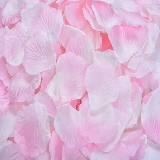 Kitcheniva Multicolor Silk Rose Petals DIY Craft & Party Decor 1000 Pcs Sakura & white {1}