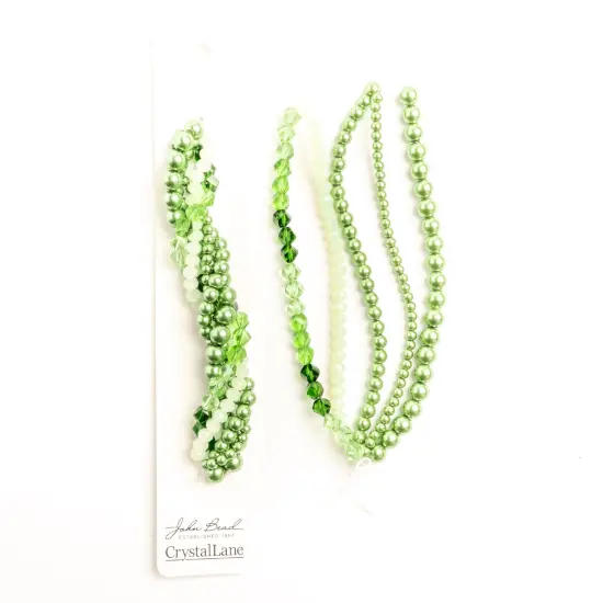 Crystal Lane DIY Fern Twisted Glass & Pearls Beads, 5 Strands {2}