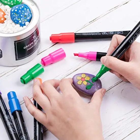 8 Colors, Acrylic Paint Marker Pens, Acrylic Paint Pens for Rocks Painting, Glass, Wood, Ceramic, Fabric, Canvas, Mugs, Scrapbooking, Rock Painting Pens, Rock Art, Glass Painting Supplies {4}