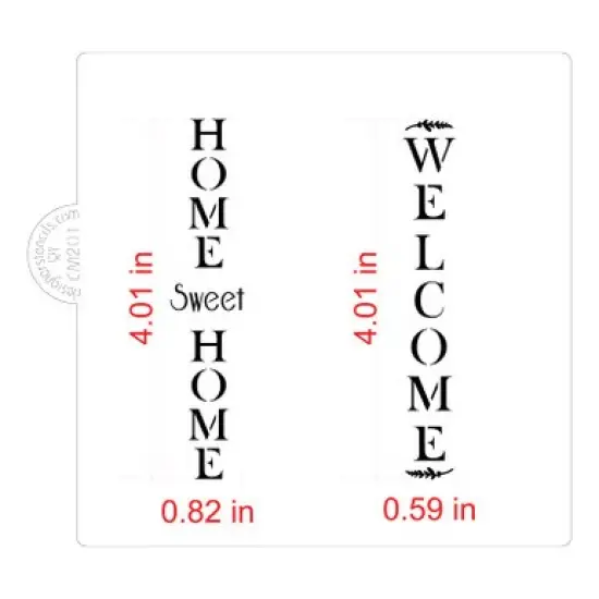 Welcome Home Combo Cookie and Craft Stencil | CM201 by Designer Stencils | Stencils for Royal Icing, Airbrush, Dusting Powder | {2}