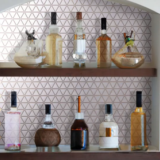 8 in x 8 in Gold Diamond Foil Peel and Stick Paper Tile Backsplash (24-Pack) {2}