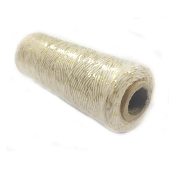 Wrapables Cotton Baker's Twine 4ply 110 Yard, Metallic Gold {2}