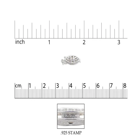 JewelrySupply Sterling Silver Filigree Pearl Clasp Sterling Silver with .925 STAMP {4}