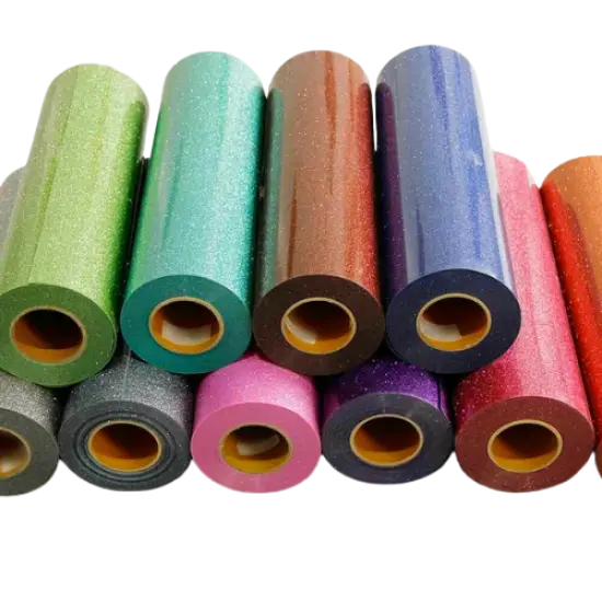 Kitcheniva 10"x5ft Glitter Heat Transfer Vinyl Rolls Iron On Heat Press T-Shirt Clothing DIY Black(inside sparkle {2}