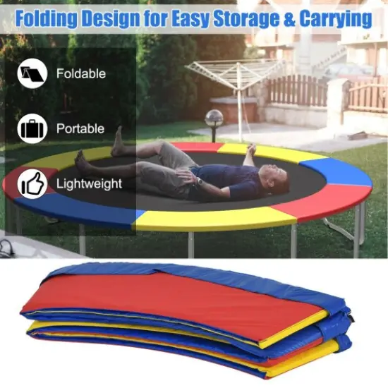 Waterproof Safety TrampolineBounce Frame Spring Cover Multicolored {2}