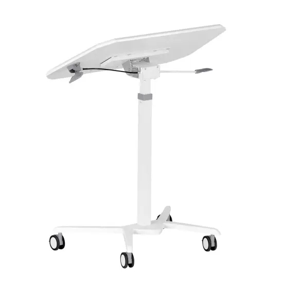 Techni Office Solutions 42.5" White Durable Rolling Adjustable and Tiltable Laptop Cart {4}