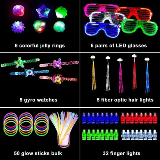 153 Packs Glow in the Dark Party Supplies LED Light {3}