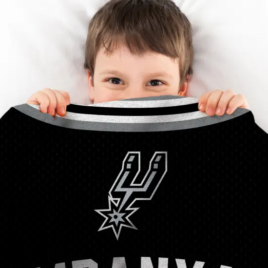 Sleep Squad San Antonio Spurs Victor Wembanyama 60” x 80” Raschel Plush Jersey Basketball Blanket {5}