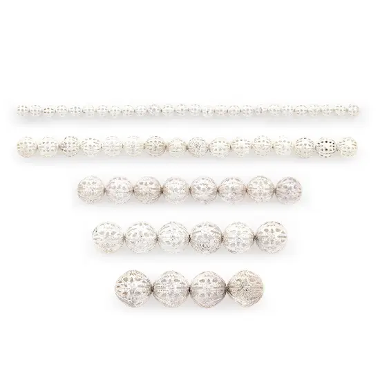 Madison Filigree Metal Round Beads Collection Value Pack {1}