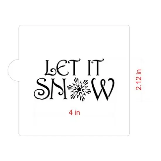 Let It Snow Cookie and Craft Stencil | CM213 by Designer Stencils | Cookie Decorating Tools | Baking Stencils for Royal Icing, Airbrush, Dusting Powder | Craft Stencils for Canvas, Paper, Wood | Reusable Food Grade Stencil {2}
