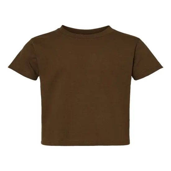Rabbit Skins&reg; Toddler Cotton Crewneck Short Sleeve Jersey T-Shirt -3301T Brown {1}