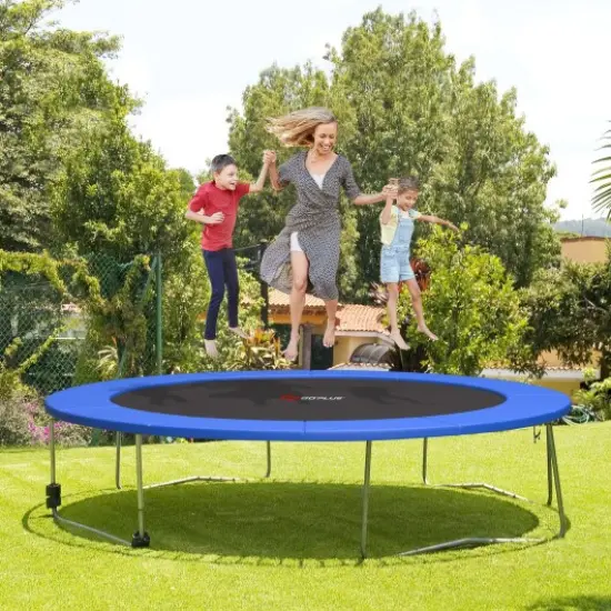 12 Feet Waterproof and Tear-Resistant Universal Trampoline Safety Pad Spring Cover Blue {2}
