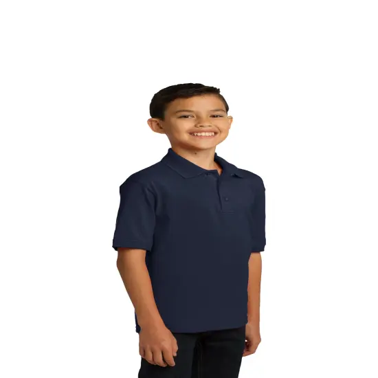Youth Collared Core Blend Jersey Knit Polo T-Shirt | RADYAN&reg; {7}