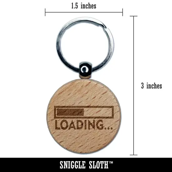 Loading Funny Slow Lazy Engraved Wood Round Keychain Tag Charm {2}